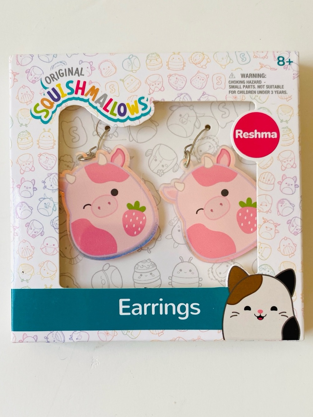 Squishmallows Reshma Large Earrings Gift Set, Hypoallergenic Nickel-Free Girls